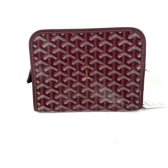 New GOYARD Jouvence Burgundy Pouch Cosmetic Toiletry Case PM - Picture 5 of 11
